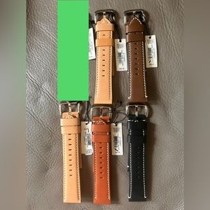 Shinola Watch Leather Strap Band 24mm Various Colors